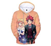 acsefire Giapponese Anime Food Wars 3D Felpa con Cappuccio/T-Shirt/Pantaloni Casual Sport 3D Felpa Pantaloncini Estivi Shokugeki No Soma T-Shirt per Donne e Uomini