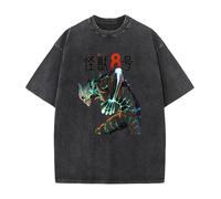 acsewater Anime Kaiju No. 8 Magliette Vintage 100% Cotone Lavata per Uomini Donne Hibino Kafka Streetwear Harajuku T Shirt