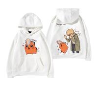 acsewater Chainsaw Man Anime Hoodie Power Pochita Autunno Giacca con Cappuccio Pullover Felpa Casual Unisex Cosplay Coppia Tops