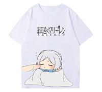 acsewater Frieren Anime Beyond Journey's End T-Shirt Frieren Fern Himmel Stark Nero/Bianco Magliette con Grafica Merch Regali Ragazzi Donne Uomini