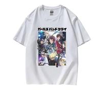 acsewater Japan Comics Girls Band Cry Magliette Stampate Casual Unisex Nina Iseri Abbigliamento Cosplay Subaru Awa Manica Corta Harajuku Streetwear Momoka Kawaragi Felpa con Cappuccio
