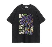acsewater Maglietta Estate EVA-01 Asuka Langley Soryu Cartoon Anime Washed Old Vintage in Cotone a Manica Corta