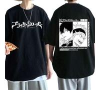 acsewater T-Shirt Unisex Black Clover Double-Sided Black Bull T-Shirt Pattern Funny Anime T-Shirt Men Nine Knights Graphic Streetwear Cool Tshirt Hip Hop Top Tee