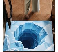 acsewater Tappetini divertenti con illusione ottica 3D Tappetini per interni Patio, tappeto scherzo con buco senza fondo per il pavimento della camera da letto