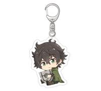 acsewater The Rising of the Shield Hero Keychian Anime portachiavi ciondolo Raphtalia & Naofumi portachiavi Zaino auto chiave decorazione regalo