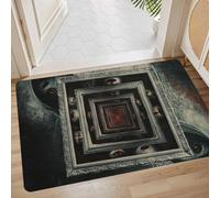 acsewater Zerbino per porta d'ingresso interna ed esterna, tappeto 3D divertente con effetto ottico, zerbino personalizzato creativo, tappeto con effetto crepa nel pavimento