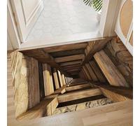acsewater Zerbino per porta d'ingresso interna ed esterna, tappeto 3D divertente con effetto ottico, zerbino personalizzato creativo, tappeto con effetto crepa nel pavimento