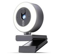 Acso Webcam HD 2K per PC con microfono e luce, correzione automatica della luce, cancellazione del rumore, copertura della privacy, webcam USB Plug & Play per laptop, desktop, PC, Mac, Zoom, Skype