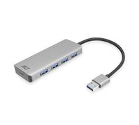 ACT AC6121 - Hub USB 3.0, 4 porte USB 3.2 5 Gbps, connettore di alimentazione USB-C opzionale, Plug & Play, per PC/PC portatile