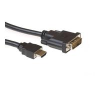 ACT Cavo HDMI a DVI 1,8 m, Full HD 1080P, HDMI a DVI-D (18 + 1 pin), adattatore cavo maschio a maschio placcato oro, per il collegamento di un monitor DVI - AC7520