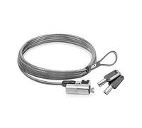 ACT AC9040 - Cavo di sicurezza per laptop, 2 m, con chiave, slot Wedge Slot per notebook, testa di blocco girevole, serratura per computer portatile, cavo antifurto