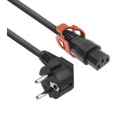 ACT AK5151 - Cavo patch maschio connettore CEE7/7, connettore C13, 2 m, 230 V, colore: Nero