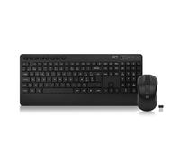 ACT AZERTY (FR) - Kit tastiera e mouse wireless per computer e computer portatili - Mouse DPI 1600 - Realizzato in materiali riciclabili - Compatibile con Mac e