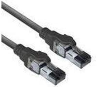 Act Black 5 metri S / FTP CAT6A IDC 4PPOE / POE ++ 100W LSZH Cavo Patch SNAGLE SNAGLESS con connettori RJ45 (FB4905) NEW