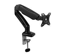 ACT Braccio per monitor da 13 a 32 pollici, VESA 75/100 mm, molla a gas doppio supporto per monitor completamente regolabile, incl. porte audio e USB, peso max. 9 kg - AC8311