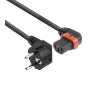 ACT C13 IEC Lock+ - Cavo di alimentazione per dispositivi a freddo 2 metri, presa C13 (angolo sinistro) secondo spina CEE 7/7, per PDU, server, apparecchiature di rete - AK5259