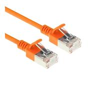 ACT Cavi di Rete CAT6a, Cavi Rete CAT 6, UFTP LSZH Cavo LAN sottile 3,8 mm, flessibile Snagless con connettore RJ45, per uso in data center, 0,25 m, arancione - DC7152