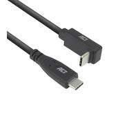 ACT Cavo angolare USB C, 0,5 m, PD 60 W, connettore angolare USB C 90 gradi, destra su/giù, velocità dati 10 Gbps, risoluzione video 4 K a 60 Hz, cavo video USB Type C, cavo dati, cavo di ricarica