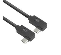 ACT Cavo angolare USB C 1 m, PD 60 W USB C spina angolare 90 gradi, sinistra/destra a sinistra/destra, velocità dati 10 Gbps, cavo video USB Type C, cavo dati, cavo di ricarica - AC7487