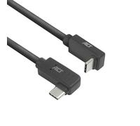 ACT Cavo angolare USB C 1 m, PD 60 W USB C spina angolare 90 gradi, sinistra/destra su/giù, velocità dati 10 Gbps, risoluzione video 4K a 60 Hz, cavo video USB Type C, cavo dati, cavo di ricarica