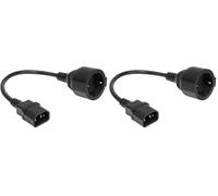 ACT Cavo di alimentazione C14 a CEE7/3, 0,2 m, C14 maschio a presa CEE7/3, per UPS/UPS,PDU spina per dispositivi freddi - AK5250 (Confezione da 2)