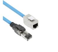 ACT Cavo di installazione CAT6A S/FTP, 30 m, preconfezionato, 4PPoE 100 W, 23 AWG, classificazione B2ca, spina RJ45, per ambienti ad alto rischio, maschio a femmina - FB0130