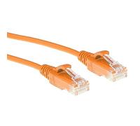 ACT Cavo di rete CAT6, U/UTP LSZH Cavo LAN sottile 3,8 mm, flessibile Snagless Ethernet con connettore RJ45, per uso in data center, 0,25 m, arancione - DC9152