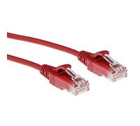 ACT Cavo di rete CAT6, U/UTP LSZH, sottile 3,8 mm, cavo Ethernet flessibile con connettore RJ45, per uso in data center, 3 metri, rosso - DC9503