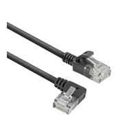 ACT Cavo di rete CAT6A ad angolo di 90° a sinistra, U/UTP LSZH LAN, sottile 3,6 mm, cavo Ethernet flessibile con connettore RJ45, per uso in data center, 0,15 m, a sinistra DC1930