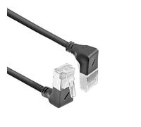 ACT Cavo di rete CAT6A ad angolo di 90°, U/FTP LSZH LAN, sottile 3,6 mm, cavo Ethernet flessibile con connettore RJ45, per l'uso in data center, 1 metro, dall'alto verso il basso DA7901