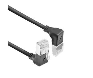 ACT Cavo di rete CAT6A ad angolo di 90°, U/FTP LSZH LAN, sottile 3,6 mm, cavo Ethernet flessibile con connettore RJ45, per l'uso in data center, 3 metri, dall'alto verso il basso DA7903