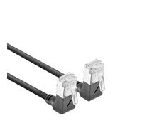 ACT Cavo di rete CAT6A ad angolo di 90°, U/FTP LSZH, sottile 3,6 mm, cavo Ethernet flessibile con connettore RJ45, per l'uso in data center, 1 metro, verso l'alto DA6901