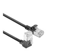ACT Cavo di rete CAT6A ad angolo di 90°, U/FTP LSZH, sottile 3,6 mm, cavo Ethernet flessibile con connettore RJ45, per l'uso in data center, 0,25 m, verso l'alto DA4952