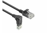 ACT Cavo di rete CAT6A angolare a 90° verso il basso, U/UTP LSZH LAN, sottile 3,6 mm, cavo Ethernet flessibile con connettore RJ45, per l'uso in data center, 1 metro, verso il basso DC3901