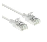 ACT Cavo di rete CAT6a, U/FTP LSZH, cavo LAN sottile 3,8 mm, flessibile, antigroviglio, con spina RJ45, per centri dati, 0,15 m, bianco, DC6930