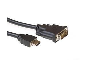 ACT Cavo HDMI a DVI 1,8 m, Full HD 1080P, HDMI a DVI-D (18 + 1 pin), adattatore cavo maschio a maschio placcato oro, per il collegamento di un monitor DVI - AC7520