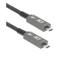 ACT Cavo ottico attivo USB C (AOC) 5 m, cavo video USB C USB 3.2 Gen2, 10 Gbps ad alta velocità, cavo attivo in fibra ottica USB C, per videoconferenza, Smartboard - AK4305
