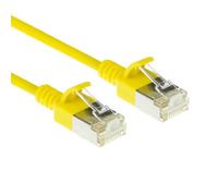 ACT Cavo patch LSZH S/FTP CAT6A Slimline con connettori RJ45 DB7852, 0,25 m, colore: giallo