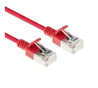 ACT Cavo patch LSZH S/FTP CAT6A Slimline senza grovigli con connettori RJ45 DB7551, rosso, 1,5 m