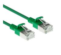 ACT Cavo patch LSZH S/FTP CAT6A Slimline senza grovigli con connettori RJ45 DB7707, verde, 7 metri