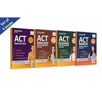 ACT Complete Prep: 7 Full-Length Tests + Over 1650 English, Math & Reading Practice Questions with Detailed Explanations & Online Resources (Set of 4 Books)