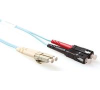 ACT da 05 metri LSZH MULTIMODE 50/125 OM3 Fibra Patch Cavo duplex con connettori LC e SC. LC-SC 50/125 OM3 DUPLEX 050M (RL8600) NEW