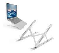 ACT Essentials AC8121 - Supporto pieghevole per computer portatile, regolabile in altezza a 7 livelli