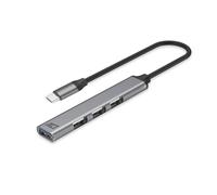 ACT, hub USB 4 porte, 1x USB 3.0 e 3x USB 2.0, multi-plug USB, lunghezza cavo 18cm, per PC, laptop, console - AC6425