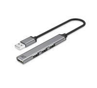 ACT Hub USB a 4 porte, multiconnettore USB, lunghezza cavo 18 cm, USB 2.0 per PC, laptop, console - AC6225