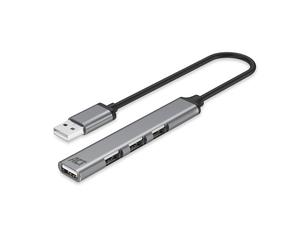 ACT Hub USB a 4 porte, multiconnettore USB, lunghezza cavo 18 cm, USB 2.0 per PC, laptop, console - AC6225