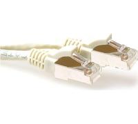 Act Ivory 0,5 metri SFTP CAT6A Patch Cavo Snagless con connettori RJ45. CAT6A S/FTP SNASS IV 0,50 m (FB6000) NEW