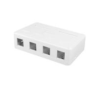 ACT Keystone FA6031 - Presa da parete per 4 moduli Keystone (senza carico), presa di rete da parete per montaggio a parete, uscita cavo espandibile