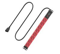 ACT Multipresa PDU da 19 pollici, 8 prese tipo E con terra, cavo 3m C14, protezione da sovraccarico, montaggio a rack 1U PD3155