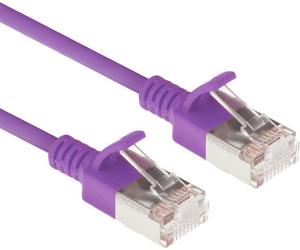 ACT Purple 1,5 metri LSZH U/FTP Cat6A Datacenter Slimline Patch Cavo SNAGLENS con connettori RJ45 (DC7351) NEW